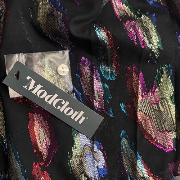 NWT Modcloth Northern Lights Dress with Multicolor Abstract Pattern - Size M - Picture 9 of 11